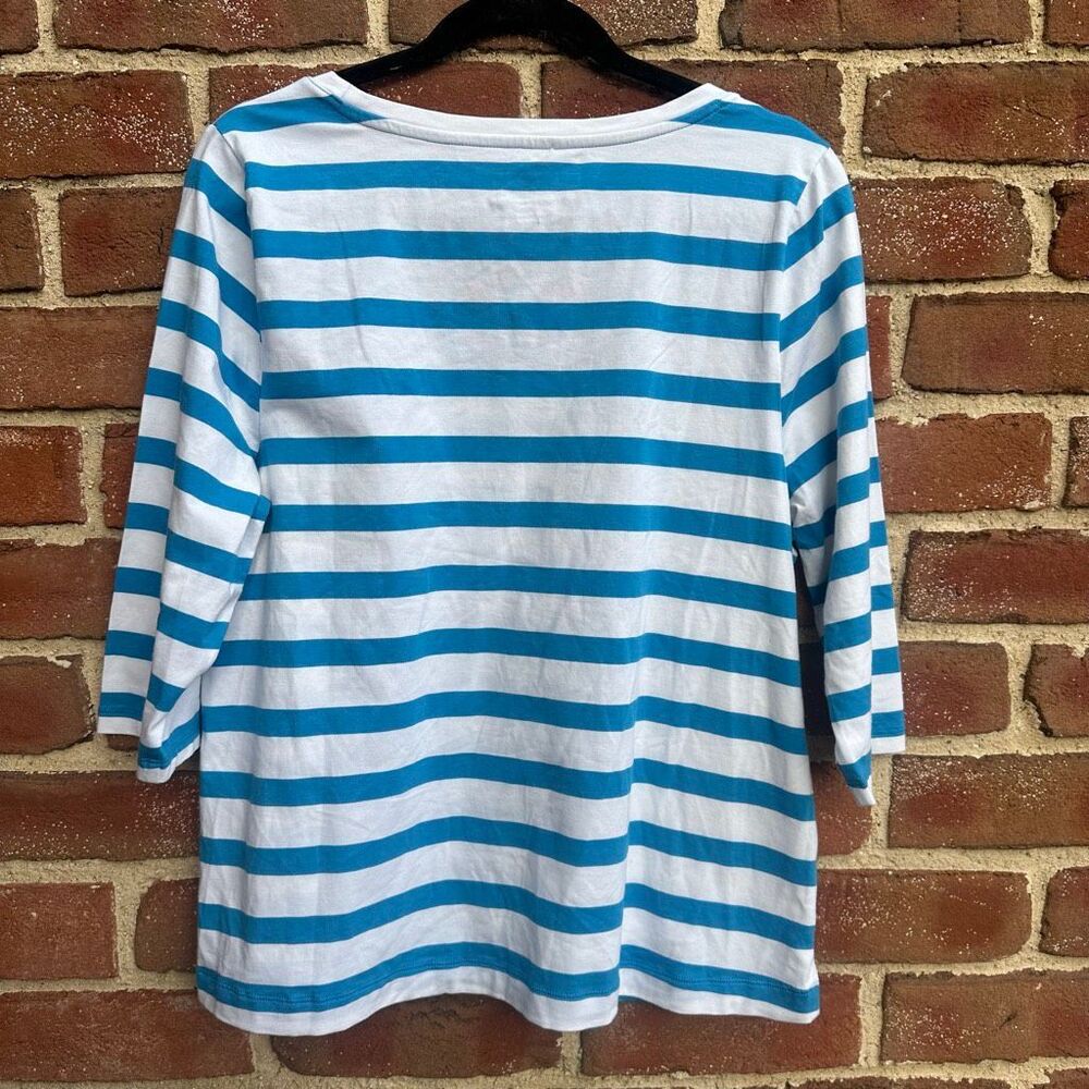 Soft Surroundings Softessential Striped Supima Te… - image 5